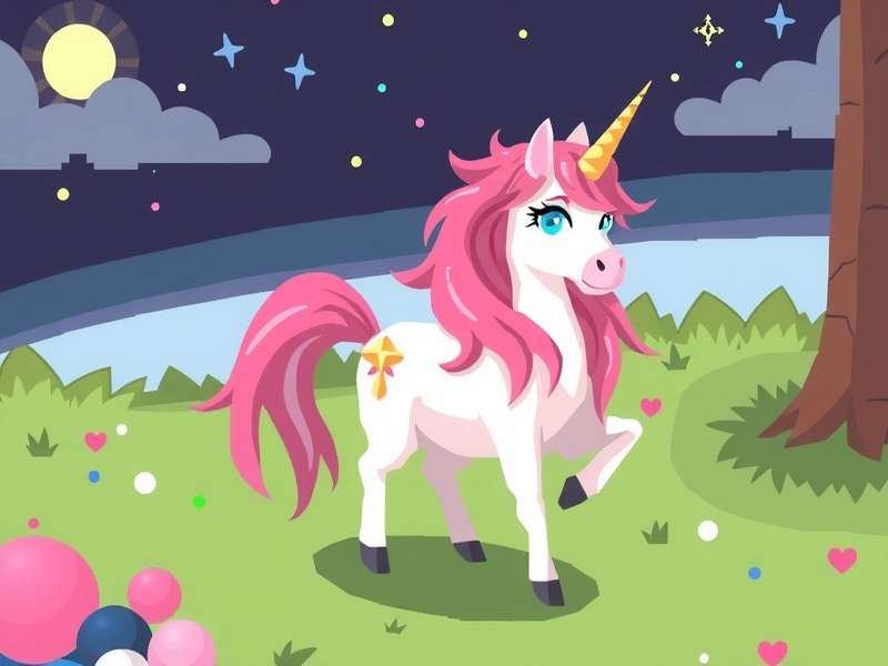 Majestic unicorn in a magical forest, representing the legendary Adopt Me unicorn pet