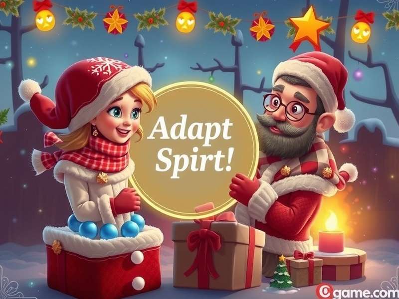 Adopt Me Christmas Village 2024 with snow and festive decorations