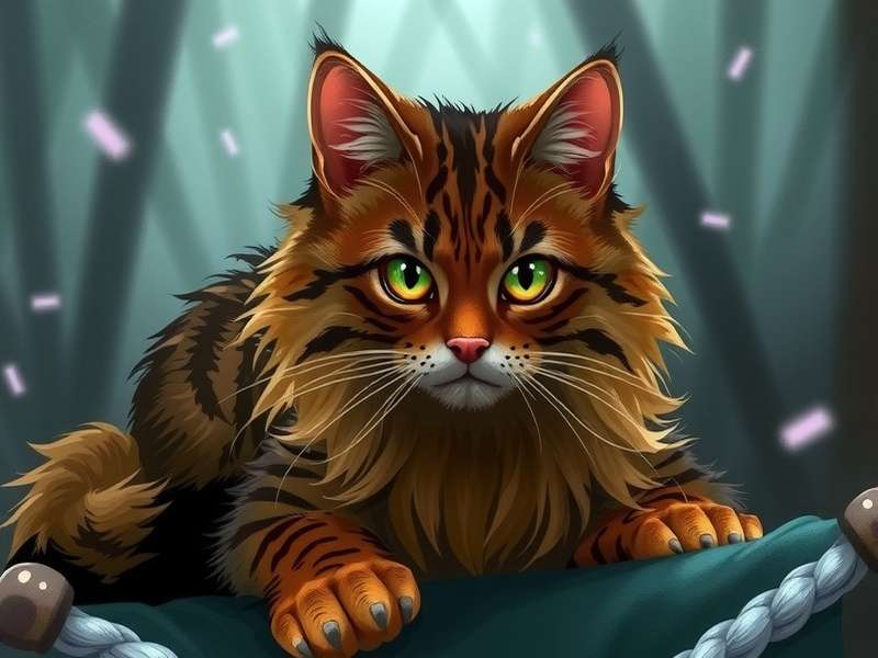 Maine Coon cat in Adopt Me game showing detailed features and animation