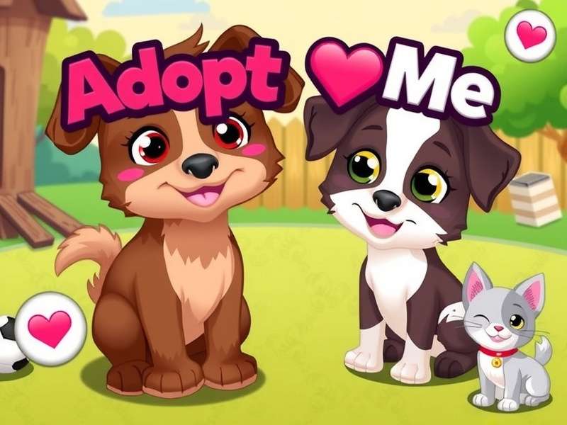 Adopt Me game scene with virtual pets and players