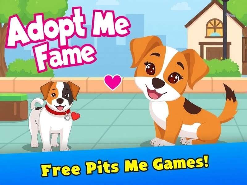 Cute virtual pets in Adopt Me game playing together