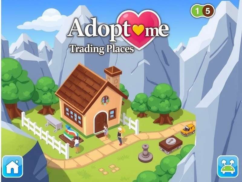 Adopt Me Trading Hub Scene with Players and Pets