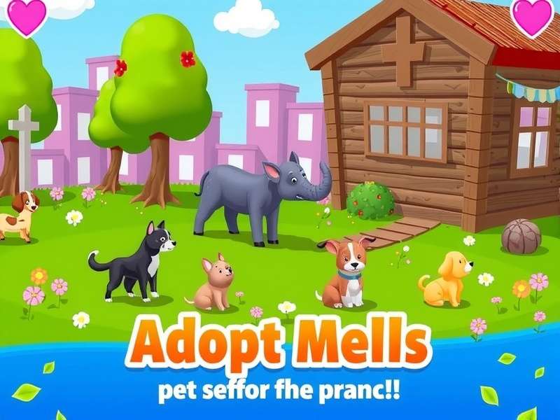Adopt Me gameplay screenshot showing pets and house