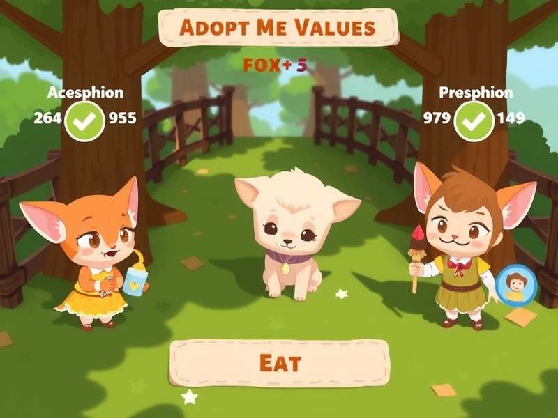 Adopt Me trading scene with pets and players