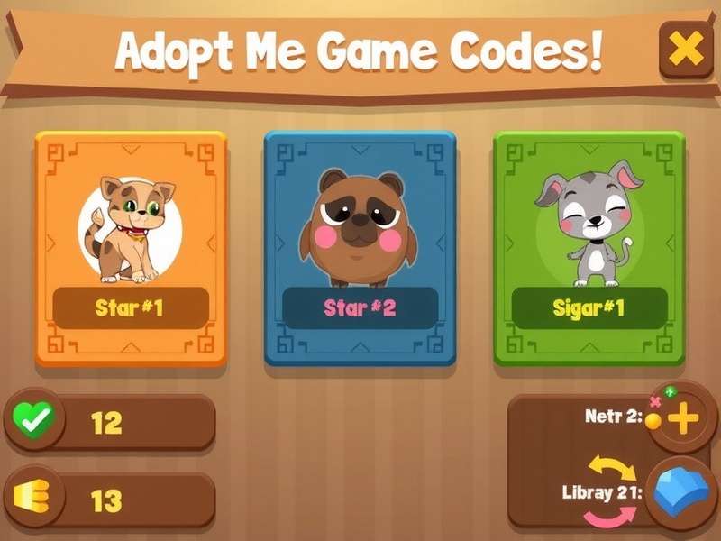 Adopt Me game codes banner showing free pets and bucks rewards