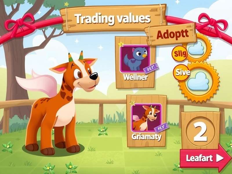 Adopt Me Trading Values chart showing rare pets and their trade worth