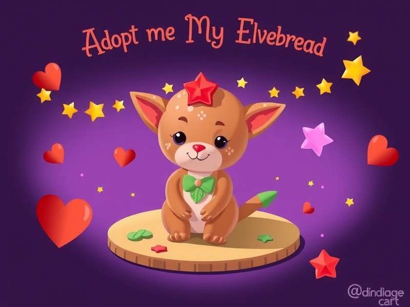 Adopt Me Elvebread mythical pet standing in a magical forest with glowing wings
