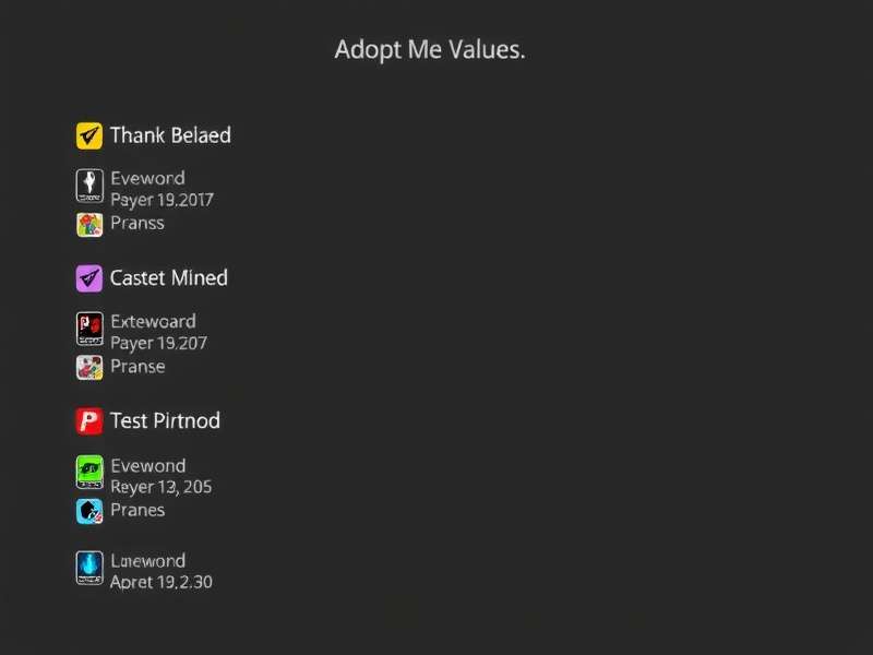 Elv Adopt Me Values chart showing pet tiers and trading prices for 2025