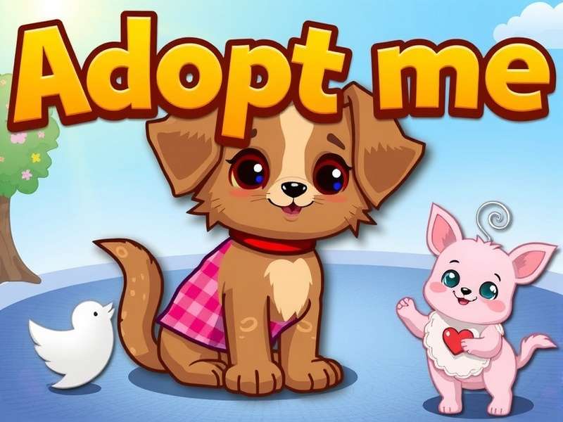 Adopt Me game play scene with pets and trading area